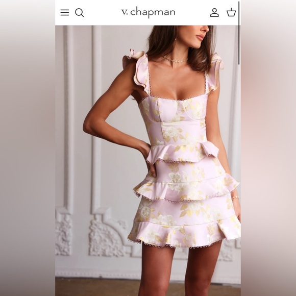 V. Chapman Dresses & Skirts - V. Chapman Avignon Dress in Light Lilac Baroque Floral